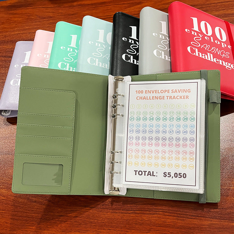 100 Envelope Challenge Binder Couple 100 Day Challenge Hand Account Money Savings Notepad