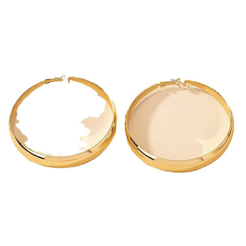 Large hoop earrings for women, exaggerated round ear studs, earrings jewelry