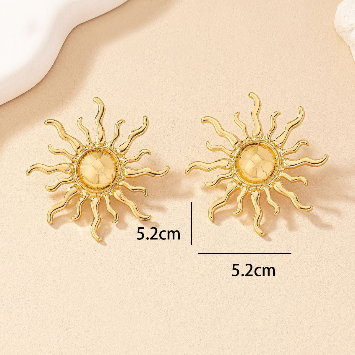 European and American retro exaggerated sun fashion earrings