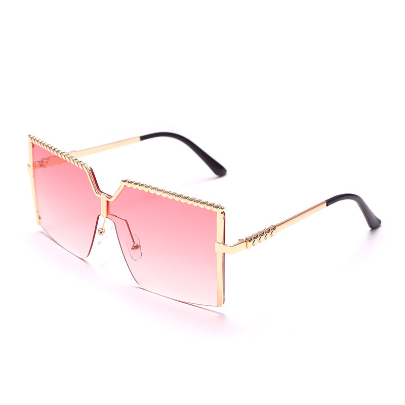 New Frameless Conjoined Style Sunglasses Fashion Personality Sunglasses Ocean Sheet Windproof Sunglasses