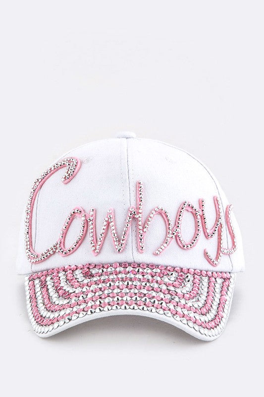 Blue Crystal Cowboys Fashion Cap