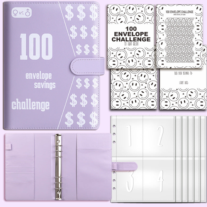 100 Envelope Challenge Binder Couples 100 Day Challenge Savings Savings Notebook