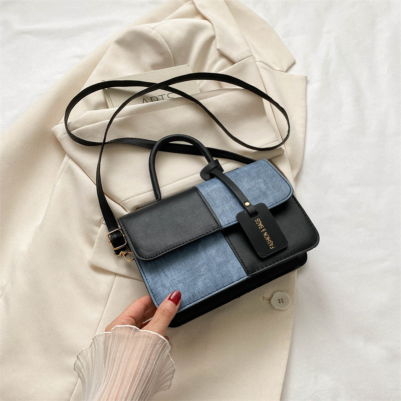 Popular Fashion Stitching Texture Portable Summer Commute Western Style Women's Cross-body Bag